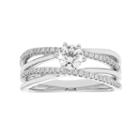 14k Gold 3/4 Carat T.w. Igl Certified Diamond Crisscross Engagement Ring, Women's, Size: 9, White