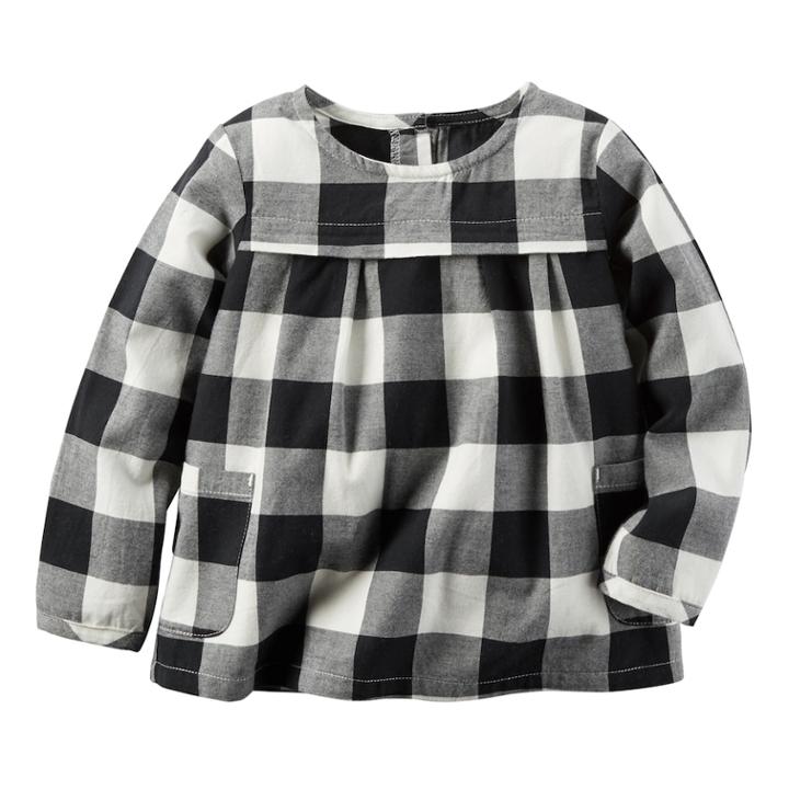 Girls 4-8 Carter's Plaid Babydoll Top, Size: 8