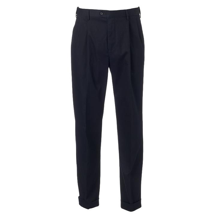 Big & Tall Croft & Barrow&reg; Classic-fit Pleated No-iron Stretch Pants, Men's, Size: 48x32, Black