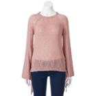 Juniors' Pink Republic Lace-up Side Sweater, Teens, Size: Xs, Pink Other