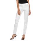 Women's Utopia By Hue Pintucked Twill Leggings, Size: Xl, White