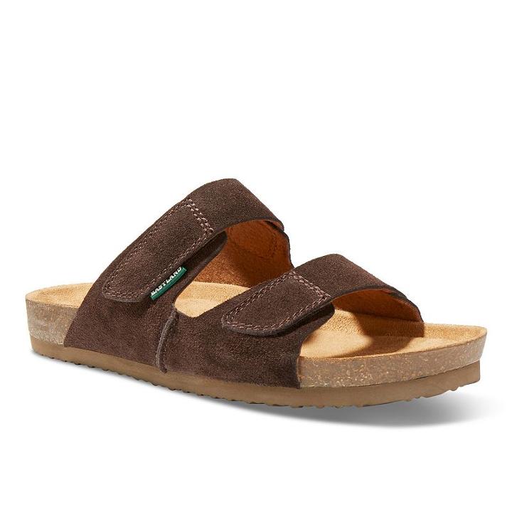 Eastland Caleb Men's Suede Sandals, Size: Medium (10), Med Brown