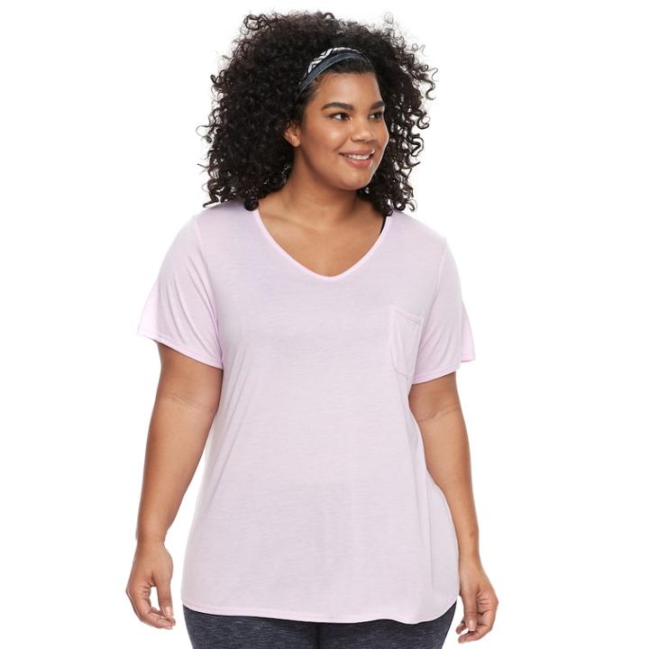 Plus Size Tek Gear&reg; Pocket Tee, Women's, Size: 2xl, Lt Purple
