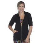 Women's Pl Movement By Pink Lotus Criss-cross Back Full-zip Hoodie, Size: Small, Black
