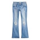 Girls 7-16 & Plus Size Mudd&reg; Crochet Accent Bootcut Jeans, Size: 16, Blue