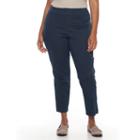 Plus Size Croft & Barrow&reg; Stretch Pull-on Ankle Pants, Women's, Size: 20 W, Blue (navy)