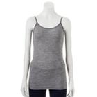 Apt. 9&reg; Essential Seamless Camisole - Women's, Size: S/m, Grey (charcoal)