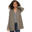 Women's Sonoma Goods For Life&trade; Supersoft Airy Shawl Collar Cardigan, Size: Large, Med Brown