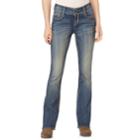 Juniors' Wallflower Luscious Curvy Bootcut Jeans, Teens, Size: 3 Long, Dark Green