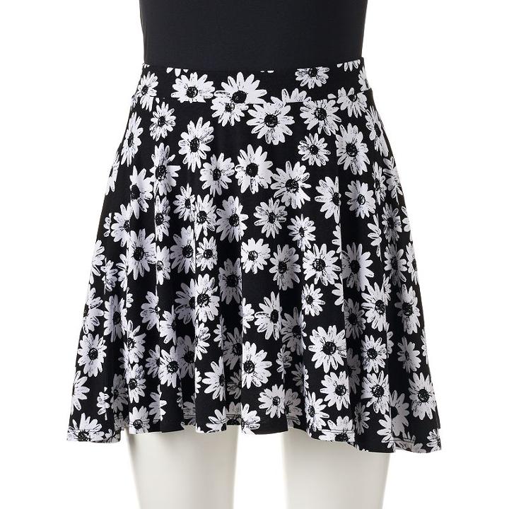So, Juniors' &reg; Skater Skirt, Girl's, Size: Xs, Black