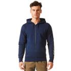 Men's Adidas Essentials Linear Full-zip Fleece Hooded Jacket, Size: Xxl, Blue (navy)