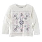 Girls 4-8 Oshkosh B'gosh&reg; Glitter Paisley Curved Front Hem Tee, Girl's, Size: 5, White