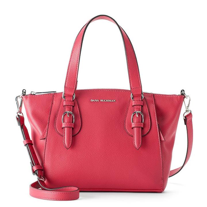 Dana Buchman Robin Double Buckle Satchel, Women's, Light Pink