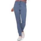 Juniors' So&reg; Ribbed Cuff French Terry Jogger Pants, Teens, Size: Medium, Med Blue