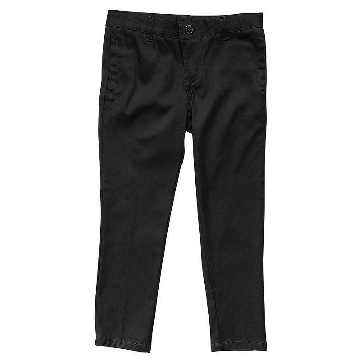 Girls 4-20 & Plus Size French Toast School Uniform Skinny Twill Pants, Size: 6, Black