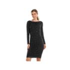 Women's Chaps Sequin Lace Sheath Dress, Size: 4, Black