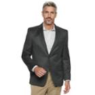Men's Chaps Classic-fit Patterned Stretch Sport Coat, Size: 42 Long, Grey (charcoal)