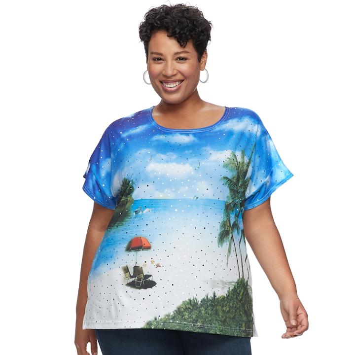 Plus Size Cathy Daniels Beach Top, Women's, Size: 1xl