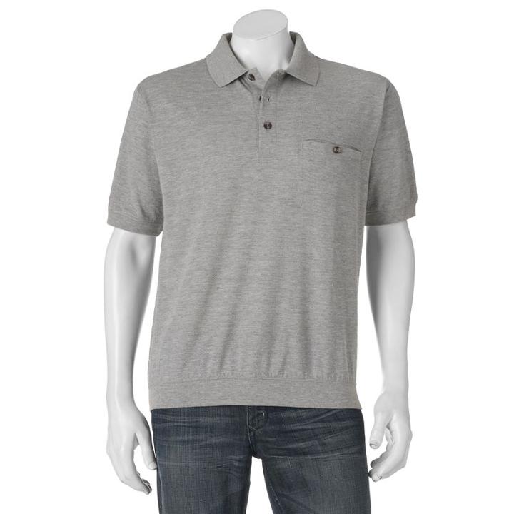 Big & Tall Safe Harbor Classic-fit Banded-bottom Polo, Men's, Size: 3xb, Grey