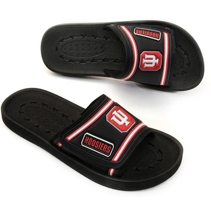 Adult Indiana Hoosiers Slide Sandals, Size: Xl, Black