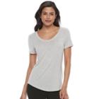 Women's Sonoma Goods For Life&trade; Pajamas: Essential V-neck Tee, Size: Xxl, Grey