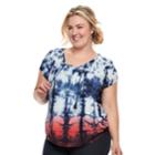 Plus Size Sonoma Goods For Life&trade; Pintuck Tee, Women's, Size: 1xl, Blue (navy)
