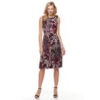 Women's Dana Buchman Sleeveless Paneled Circle Cut Dress, Size: 8, Dark Red