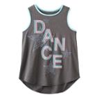 Girls 7-16 & Plus Size So&reg; Contrast Binding Graphic Tank Top, Girl's, Size: 20 1/2, Dark Grey