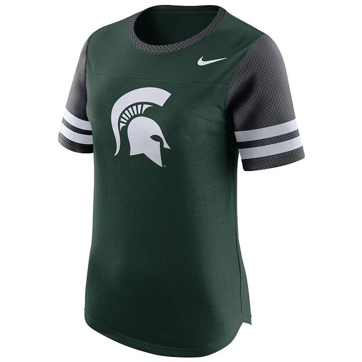 Women's Nike Michigan State Spartans Modern Fan Top, Size: Large, Green