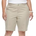 Plus Size Croft & Barrow&reg; Essential Bermuda Shorts, Women's, Size: 20 W, Lt Beige
