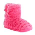 Girls 4-16 Capelli Sequin Faux-fur Boot Slippers, Size: 10/11, Dark Pink