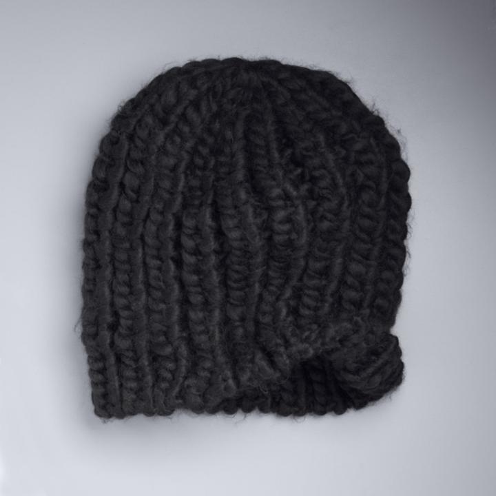 Women's Simply Vera Vera Wang Chunky Cable-knit Beanie, Black
