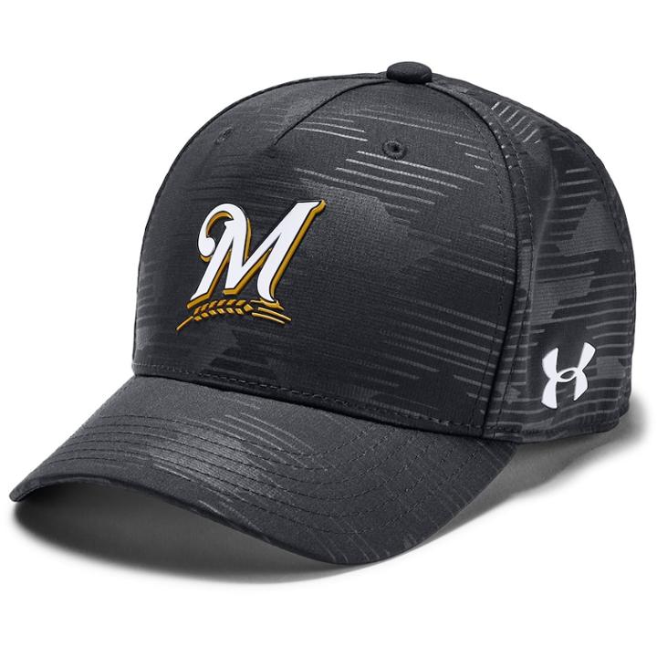 Boys 8-20 Under Armour Milwaukee Brewers Storm Embossed Cap, Black