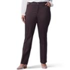 Plus Size Lee Flex Motion Straight-leg Pants, Women's, Size: 20 - Regular, Dark Brown