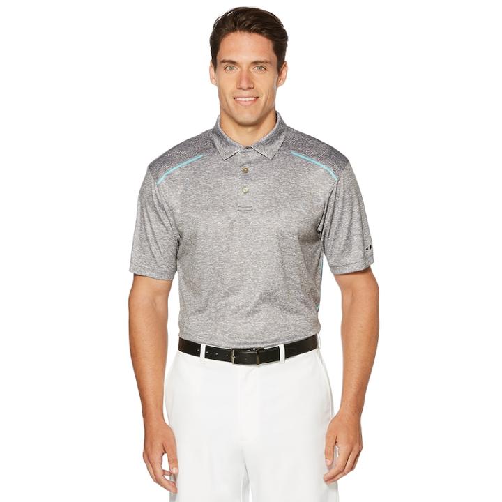 Men's Grand Slam Body Map Printed Polo, Size: Xxl, Grey