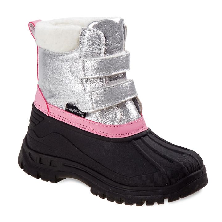 Rugged Bear Toddler Girls' Winter Boots, Size: 6 T, Silver