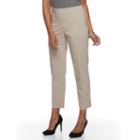 Women's Dana Buchman Side Zipper Ankle Pants, Size: 16, Dark Brown