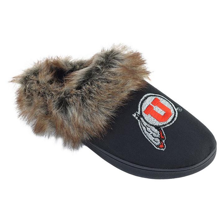 Women's Utah Utes Scuff Slippers, Size: Xl, Black