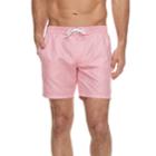 Men's Cole Striped Hybrid Swim Trunks, Size: Large, Med Orange