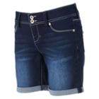Juniors' Hydraulic Lola Faded Denim Bermuda Shorts, Girl's, Size: 13, Blue
