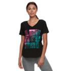 Petite Tek Gear&reg; Dry Tek V-neck Tee, Women's, Size: S Petite, Black