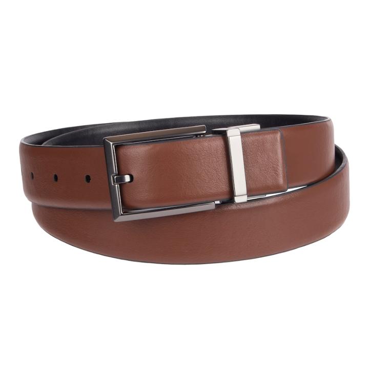 Men's Apt. 9&reg; Reversible Feather-edge Stretch Belt, Size: 34, Grey (charcoal)
