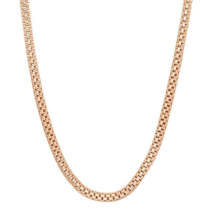 14k Gold Over Silver Popcorn Chain Necklace - 24 In, Women's, Size: 24, Pink