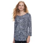 Women's Sonoma Goods For Life&trade; Supersoft Crewneck Tee, Size: Large, Dark Blue