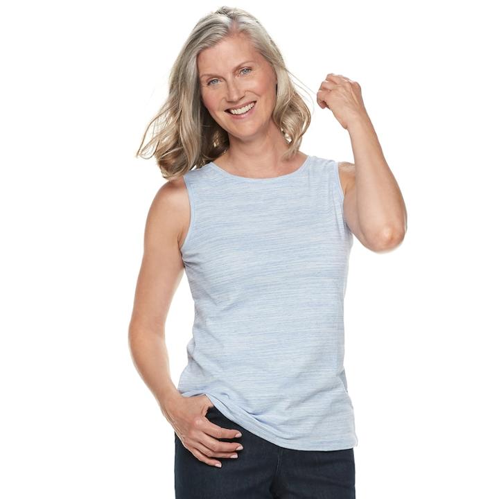 Women's Croft & Barrow&reg; Essential Tank, Size: Small, Med Blue