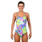Women's Dolfin Uglies V-2 Printed One-piece Swimsuit, Size: 26 Comp, Yellow Oth