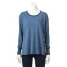 Women's Sonoma Goods For Life&trade; High-low French Terry Top, Size: Small, Dark Blue