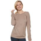 Women's Apt. 9&reg; Metallic Pointelle Crewneck Sweater, Size: Small, Brown Oth
