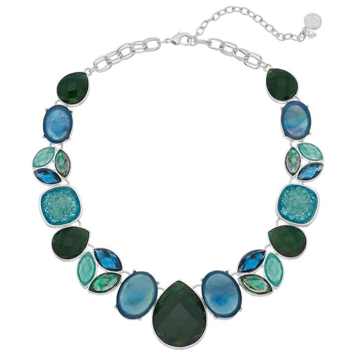 Dana Buchman Simulated Stone Collar Necklace, Women's, Blue