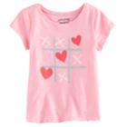 Baby Girl Jumping Beans&reg; Heart Slubbed Graphic Tee, Size: 6 Months, Brt Pink